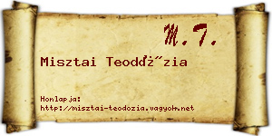 Misztai Teodózia névjegykártya